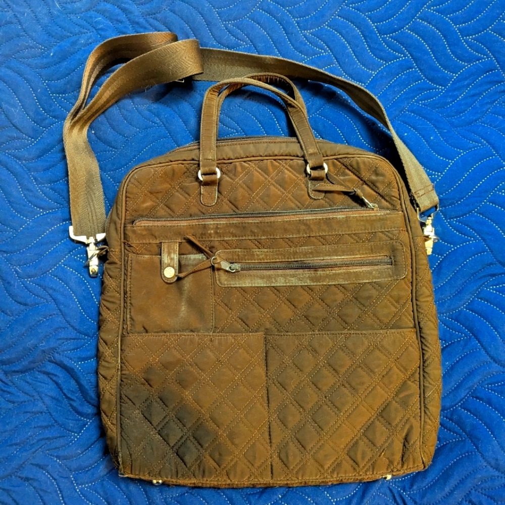Brown Vera Bradley Laptop Bag